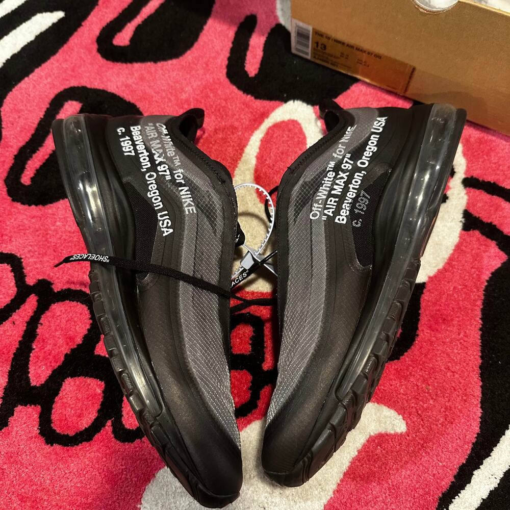 Nike Air Max 97 Off-White Black – Size 13 – Gently Used - Picture 5 of 10